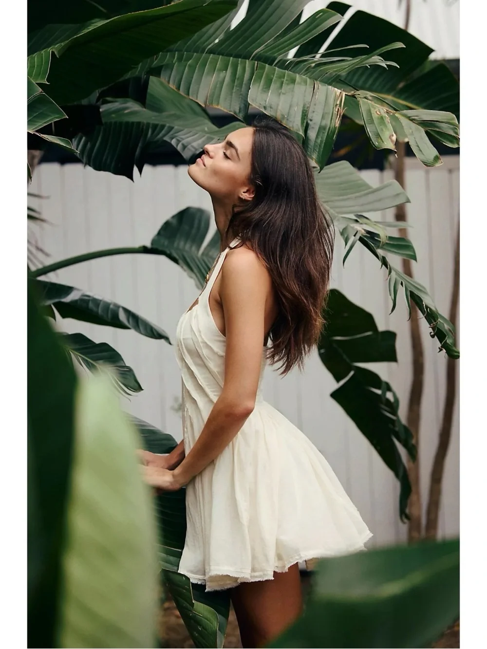 Free People Ethereal Romantic Billowy Halter Mini Dress Summer Sand Fairy Small